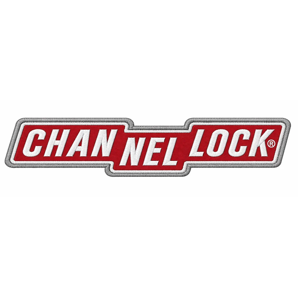 CHANNELLOCK® logo featuring red background, white lettering, and a silver border.